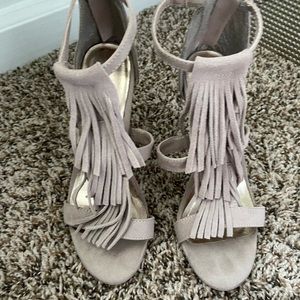 (BRAND NEW) Madden Girl Taupe Fringe Sandals!